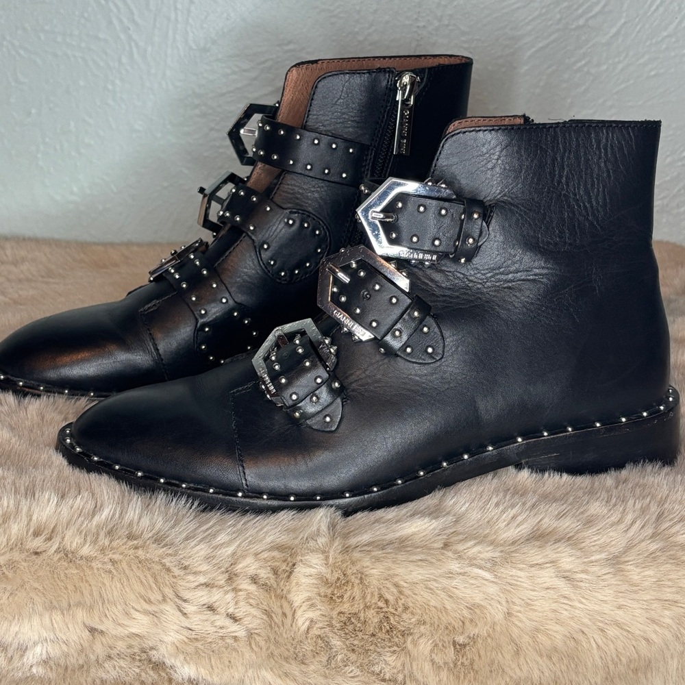 Gianni Rini Studded Booties‎ w/ Buckles Black Size 6 - Picture 7 of 15